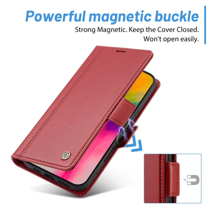 For iPhone 16 Plus LC.IMEEKE Skin-friendly Card Slots Leather Phone Case(Red) - iPhone 16 Plus Cases by LC.IMEEKE | Online Shopping South Africa | PMC Jewellery | Buy Now Pay Later Mobicred