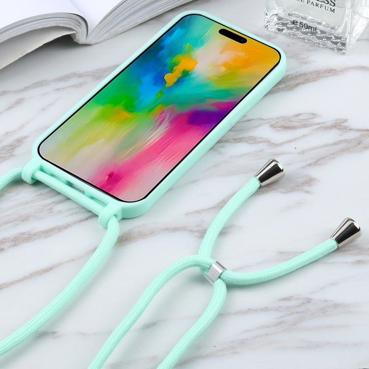 For iPhone 16 Pro Max Candy Colors TPU Protective Phone Case with Lanyard(Mint Green) - iPhone 16 Pro Max Cases by PMC Jewellery | Online Shopping South Africa | PMC Jewellery | Buy Now Pay Later Mobicred