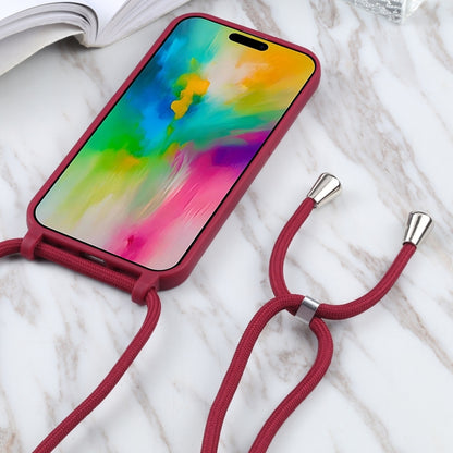 For iPhone 16 Pro Max Candy Colors TPU Protective Phone Case with Lanyard(Red) - iPhone 16 Pro Max Cases by PMC Jewellery | Online Shopping South Africa | PMC Jewellery | Buy Now Pay Later Mobicred