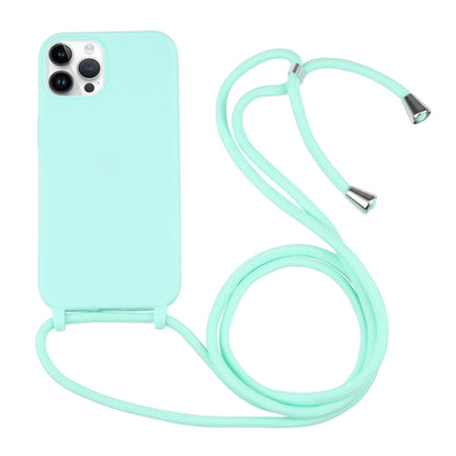 For iPhone 16 Pro Candy Colors TPU Protective Phone Case with Lanyard (Mint Green) - iPhone 16 Pro Cases by PMC Jewellery | Online Shopping South Africa | PMC Jewellery | Buy Now Pay Later Mobicred