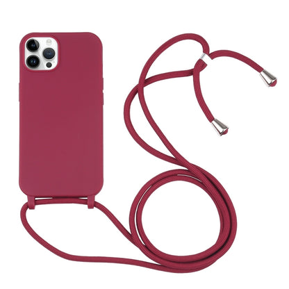 For iPhone 16 Pro Candy Colors TPU Protective Phone Case with Lanyard (Red) - iPhone 16 Pro Cases by PMC Jewellery | Online Shopping South Africa | PMC Jewellery | Buy Now Pay Later Mobicred