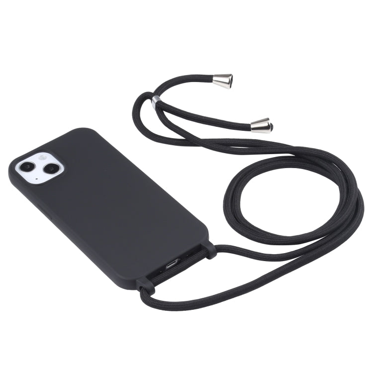 For iPhone 16 Plus Candy Colors TPU Protective Phone Case with Lanyard(Black) - iPhone 16 Plus Cases by PMC Jewellery | Online Shopping South Africa | PMC Jewellery | Buy Now Pay Later Mobicred