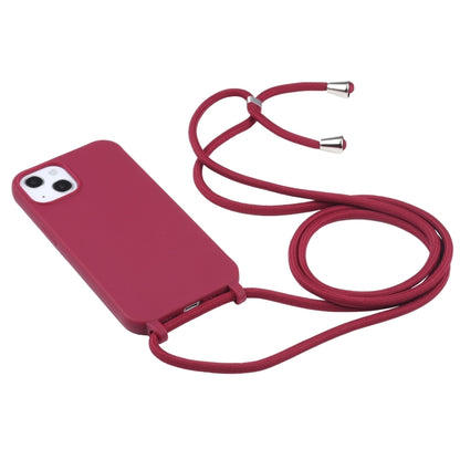 For iPhone 16 Candy Colors TPU Protective Phone Case with Lanyard(Red) - iPhone 16 Cases by PMC Jewellery | Online Shopping South Africa | PMC Jewellery | Buy Now Pay Later Mobicred