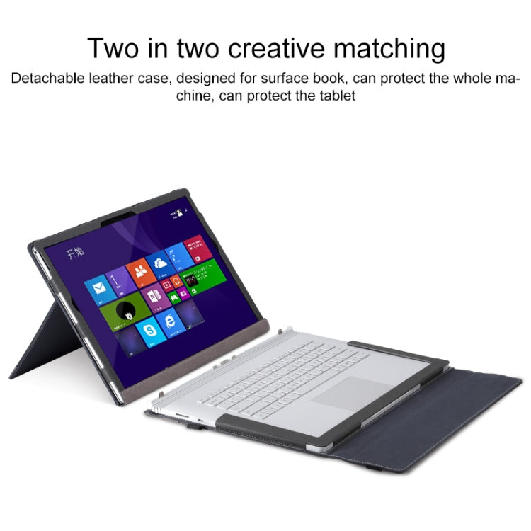 For Microsoft Surface Book 3 / 2 / 1 13.5 inch PU Leather Laptop Protective Case with Screen Stand(Brown) - 13.3 inch by PMC Jewellery | Online Shopping South Africa | PMC Jewellery | Buy Now Pay Later Mobicred