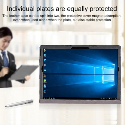 For Microsoft Surface Book 3 / 2 15 inch PU Leather Laptop Protective Case with Screen Stand(Black) - 15 inch by PMC Jewellery | Online Shopping South Africa | PMC Jewellery | Buy Now Pay Later Mobicred