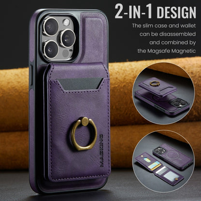 For iPhone 15 Plus DG.MING K1 MagSafe Detachable Wallet RFID Back Cover Phone Case(Purple) - iPhone 15 Plus Cases by DG.MING | Online Shopping South Africa | PMC Jewellery | Buy Now Pay Later Mobicred