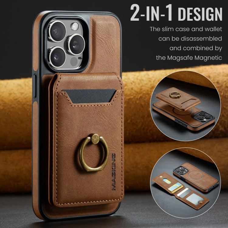 For iPhone 13 Pro Max DG.MING K1 MagSafe Detachable Wallet RFID Back Cover Phone Case(Brown) - iPhone 13 Pro Max Cases by DG.MING | Online Shopping South Africa | PMC Jewellery | Buy Now Pay Later Mobicred