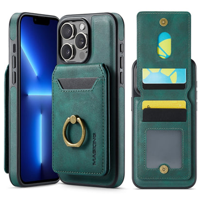 For iPhone 13 Pro Max DG.MING K1 MagSafe Detachable Wallet RFID Back Cover Phone Case(Green) - iPhone 13 Pro Max Cases by DG.MING | Online Shopping South Africa | PMC Jewellery | Buy Now Pay Later Mobicred