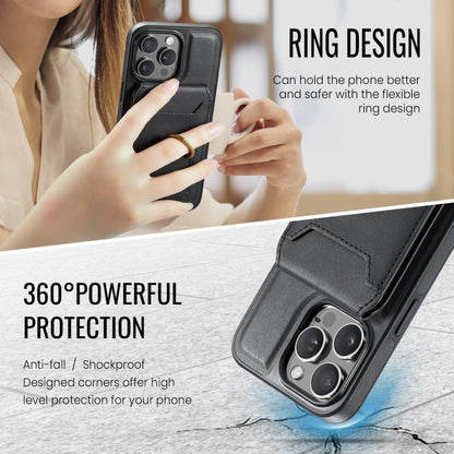 For iPhone 12 DG.MING K1 MagSafe Detachable Wallet RFID Back Cover Phone Case(Black) - iPhone 12 / 12 Pro Cases by DG.MING | Online Shopping South Africa | PMC Jewellery | Buy Now Pay Later Mobicred