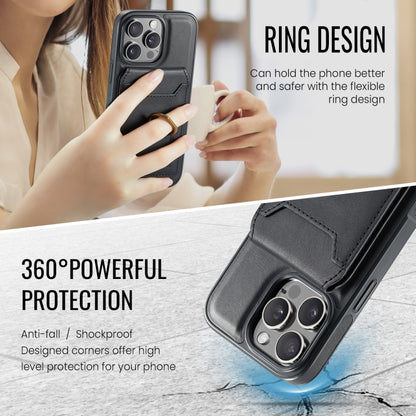 For iPhone 16 Pro DG.MING K1 MagSafe Detachable Wallet RFID Back Cover Phone Case(Black) - iPhone 16 Pro Cases by DG.MING | Online Shopping South Africa | PMC Jewellery | Buy Now Pay Later Mobicred