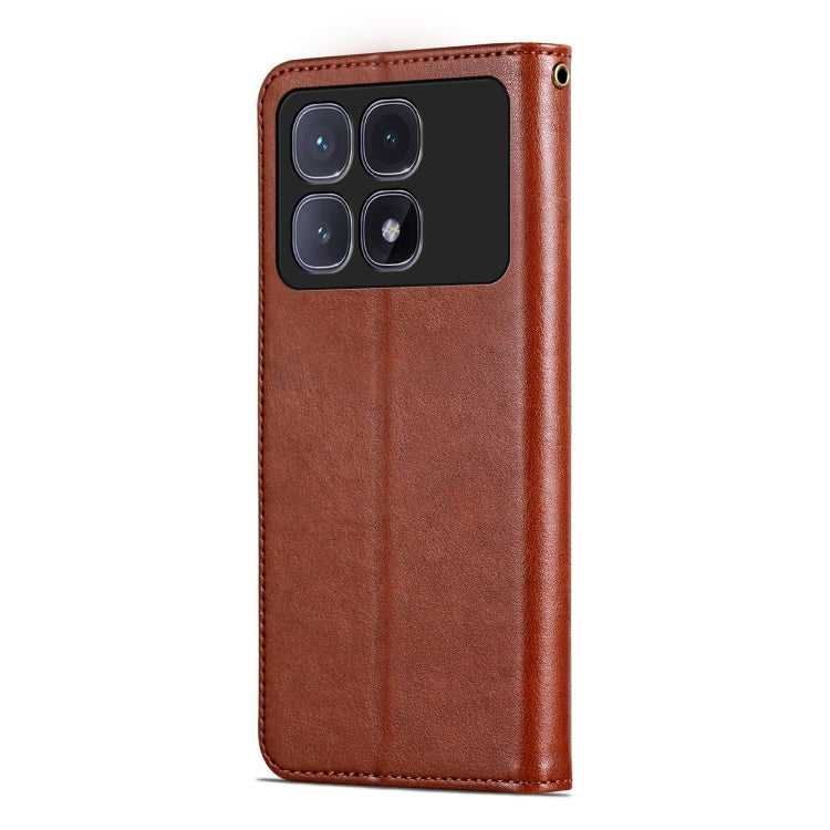 For Redmi K70 Ultra AZNS Sheepskin Texture Flip Leather Phone Case(Brown) - Xiaomi Cases by AZNS | Online Shopping South Africa | PMC Jewellery | Buy Now Pay Later Mobicred