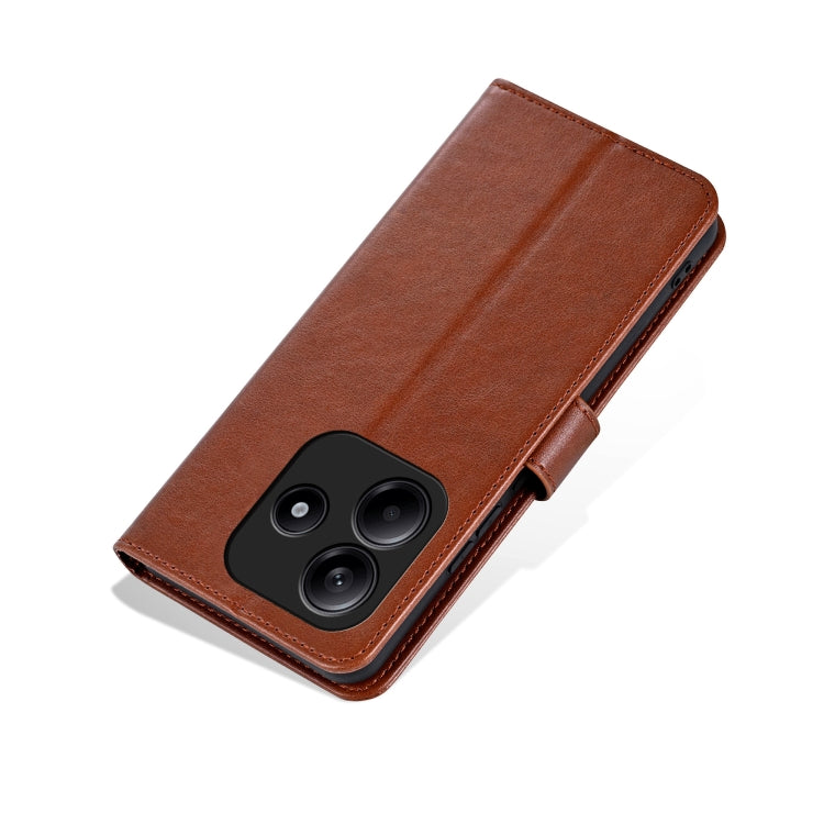 For Redmi Note 14 5G AZNS Sheepskin Texture Flip Leather Phone Case(Brown) - Note 14 Cases by AZNS | Online Shopping South Africa | PMC Jewellery | Buy Now Pay Later Mobicred