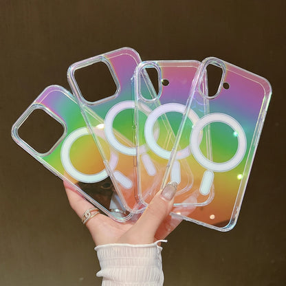 For iPhone 16 Plus Gradient Color MagSafe Airbag Full Coverage Phone Case(Rainbow) - iPhone 16 Plus Cases by PMC Jewellery | Online Shopping South Africa | PMC Jewellery | Buy Now Pay Later Mobicred