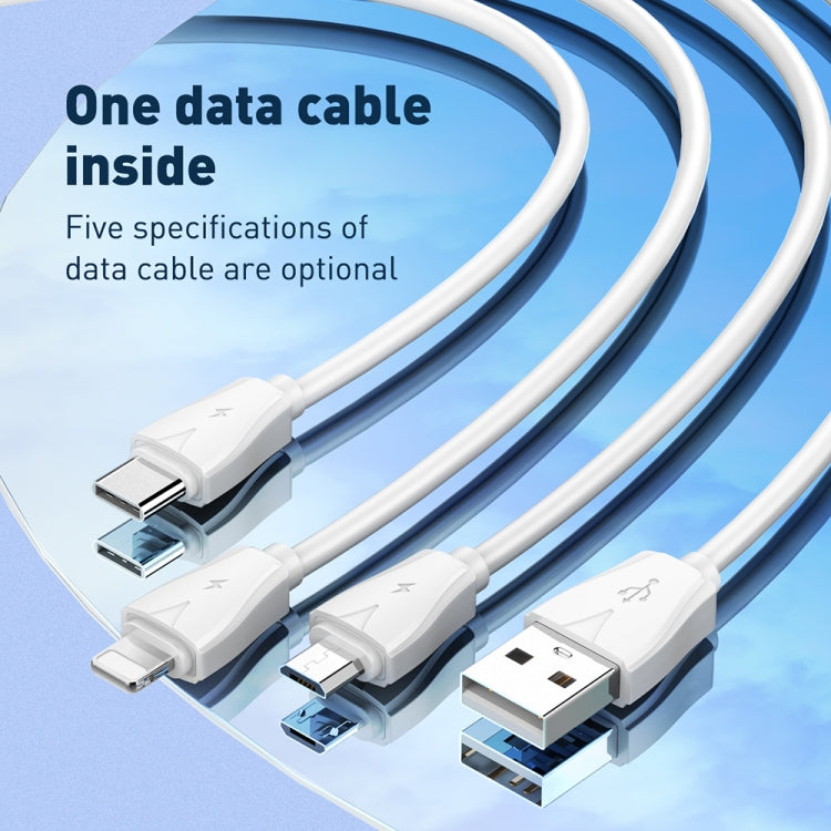 LDNIO Q334 32W Type-C + Dual USB Port Charger with 1m 8 Pin Data Cable, Plug Type:US Plug(White) - USB Charger by LDNIO | Online Shopping South Africa | PMC Jewellery | Buy Now Pay Later Mobicred