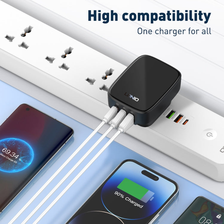 LDNIO Q334 32W Type-C + Dual USB Port Charger with 1m USB-C / Type-C to USB-C / Type-C Data Cable, Plug Type:US Plug(White) - USB Charger by LDNIO | Online Shopping South Africa | PMC Jewellery | Buy Now Pay Later Mobicred