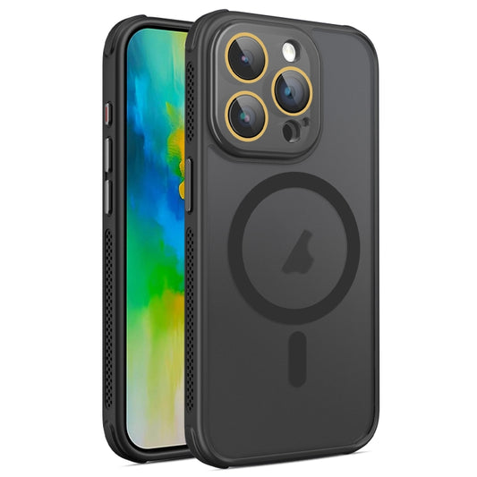 For iPhone 16 Pro Max Side Cooling Skin Feel Frosted MagSafe Magnetic Phone Case(Black) - iPhone 16 Pro Max Cases by PMC Jewellery | Online Shopping South Africa | PMC Jewellery | Buy Now Pay Later Mobicred