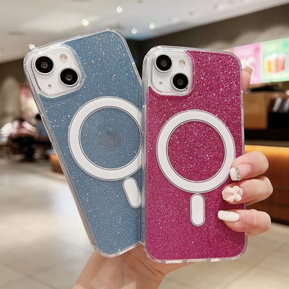 For iPhone 16 Pro Acrylic Transparent Glitter MagSafe Phone Case(Silver) - iPhone 16 Pro Cases by PMC Jewellery | Online Shopping South Africa | PMC Jewellery | Buy Now Pay Later Mobicred