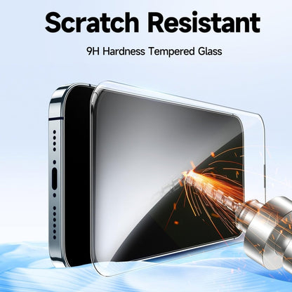 For iPhone 16 LK Easy Install HD Tempered Glass Film(Black) - iPhone 16 Tempered Glass by PMC Jewellery | Online Shopping South Africa | PMC Jewellery | Buy Now Pay Later Mobicred