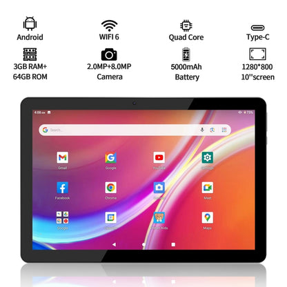 VASOUN M30A WiFi Tablet PC, 3GB+64GB, 10.1 inch, Android 13 RK3562 Quad Core CPU, Global Version with Google Play(Blue) - Other by VASOUN | Online Shopping South Africa | PMC Jewellery | Buy Now Pay Later Mobicred