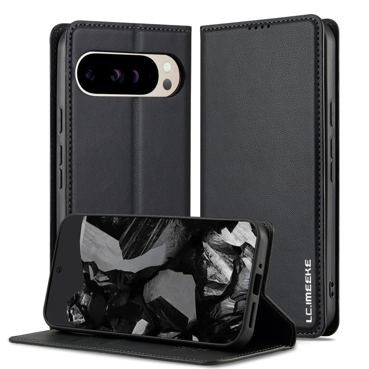 For Google Pixel 9 Pro XL LC.IMEEKE L1 Series Frosted Fine Texture PU Phone Case(Black) - Google Cases by LC.IMEEKE | Online Shopping South Africa | PMC Jewellery | Buy Now Pay Later Mobicred