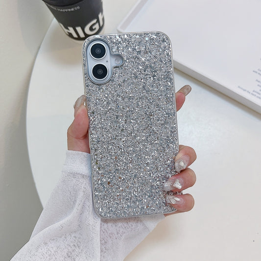 For iPhone 16 Plus Glitter Powder Shockproof TPU Phone Case(Silver) - iPhone 16 Plus Cases by PMC Jewellery | Online Shopping South Africa | PMC Jewellery | Buy Now Pay Later Mobicred