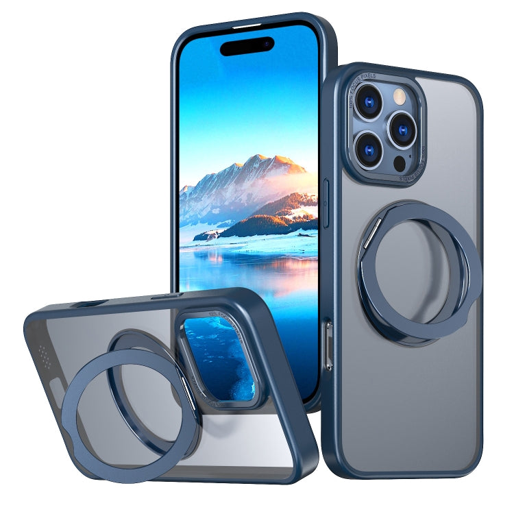 For iPhone 16 Pro Wing Series MagSafe Magnetic Ring Holder Phone Case(Blue) - iPhone 16 Pro Cases by PMC Jewellery | Online Shopping South Africa | PMC Jewellery | Buy Now Pay Later Mobicred