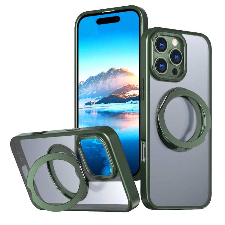 For iPhone 16 Pro Wing Series MagSafe Magnetic Ring Holder Phone Case(Green) - iPhone 16 Pro Cases by PMC Jewellery | Online Shopping South Africa | PMC Jewellery | Buy Now Pay Later Mobicred