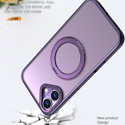 For iPhone 16 Plus Wing Series MagSafe Magnetic Ring Holder Phone Case(Dark Purple) - iPhone 16 Plus Cases by PMC Jewellery | Online Shopping South Africa | PMC Jewellery | Buy Now Pay Later Mobicred