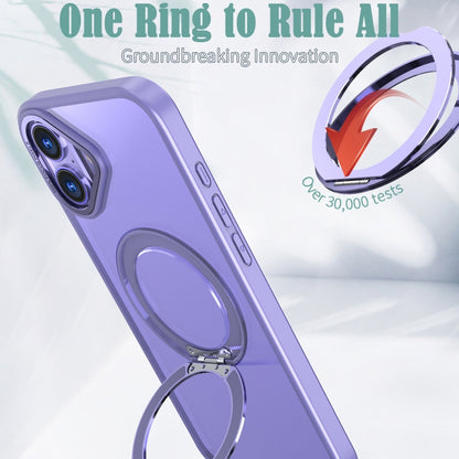 For iPhone 16 Wing Series MagSafe Magnetic Ring Holder Phone Case(Light Purple) - iPhone 16 Cases by PMC Jewellery | Online Shopping South Africa | PMC Jewellery | Buy Now Pay Later Mobicred