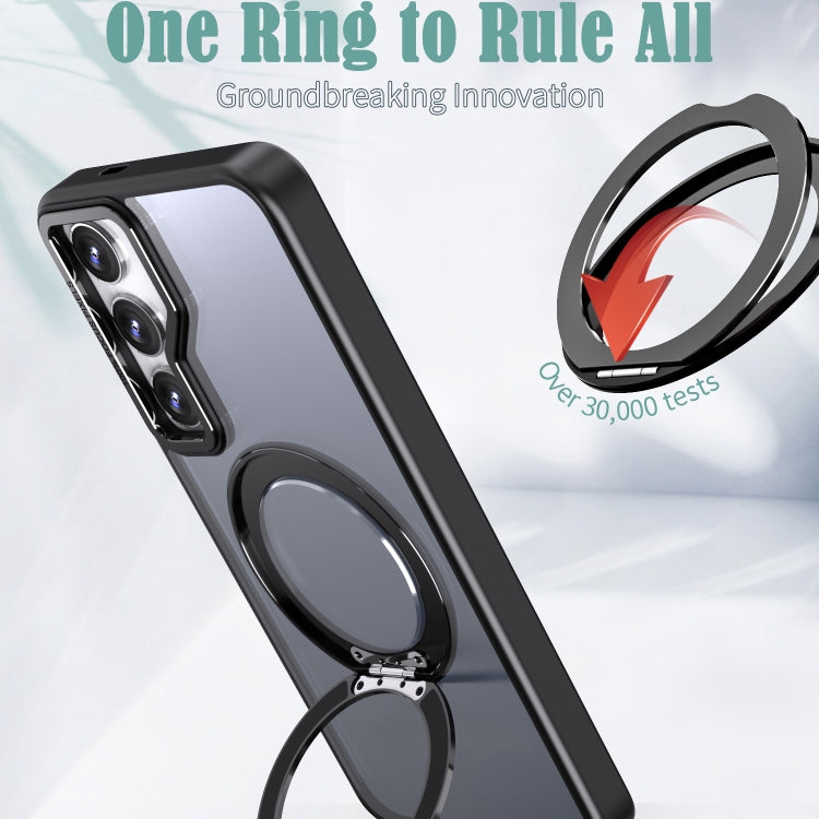 For Samsung Galaxy S24+ 5G Wing Series MagSafe Magnetic Ring Holder Phone Case(Black) - Galaxy S24+ 5G Cases by PMC Jewellery | Online Shopping South Africa | PMC Jewellery | Buy Now Pay Later Mobicred