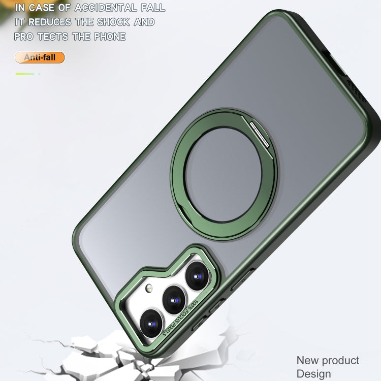 For Samsung Galaxy S24 5G Wing Series MagSafe Magnetic Ring Holder Phone Case(Green) - Galaxy S24 5G Cases by PMC Jewellery | Online Shopping South Africa | PMC Jewellery | Buy Now Pay Later Mobicred