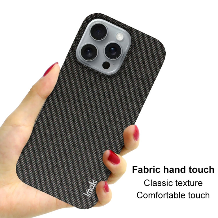 For iPhone 16 Pro Max imak Ruiyi Series Cloth Texture PU + PC Phone Case(Black) - iPhone 16 Pro Max Cases by imak | Online Shopping South Africa | PMC Jewellery | Buy Now Pay Later Mobicred