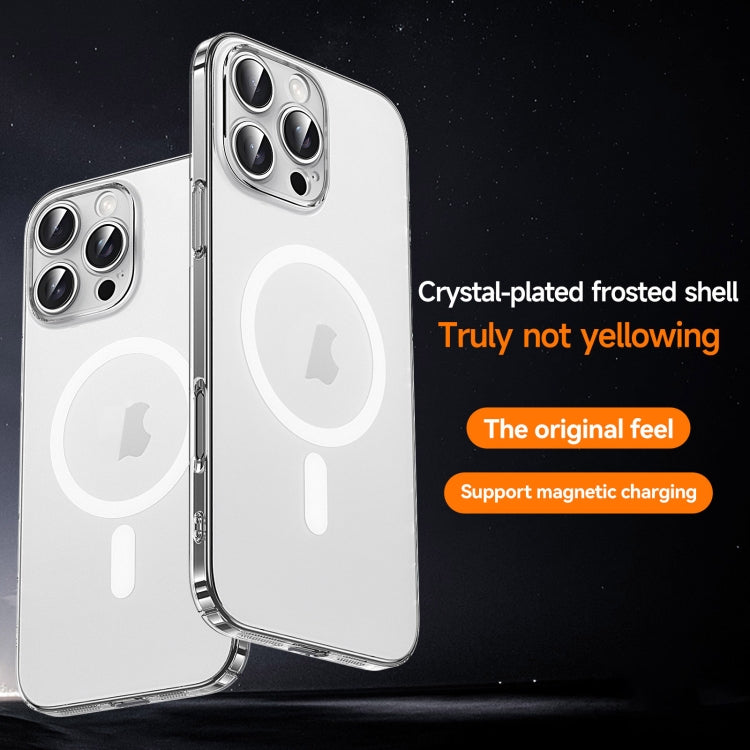 For iPhone 15 Pro Max SULADA Crystal Sand Series Electroplating Frosted MagSafe Magnetic Phone Case(Transparent) - iPhone 15 Pro Max Cases by SULADA | Online Shopping South Africa | PMC Jewellery | Buy Now Pay Later Mobicred