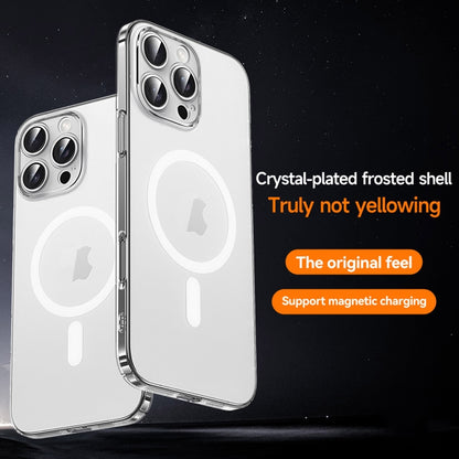 For iPhone 16 Pro SULADA Crystal Sand Series Electroplating Frosted MagSafe Magnetic Phone Case(Transparent) - iPhone 16 Pro Cases by SULADA | Online Shopping South Africa | PMC Jewellery | Buy Now Pay Later Mobicred