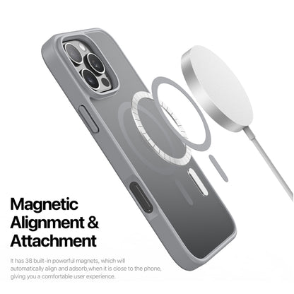 For iPhone 16 Pro DUX DUCIS Yind Series MagSafe TPU Hybrid PC Phone Case(Grey) - iPhone 16 Pro Cases by DUX DUCIS | Online Shopping South Africa | PMC Jewellery | Buy Now Pay Later Mobicred