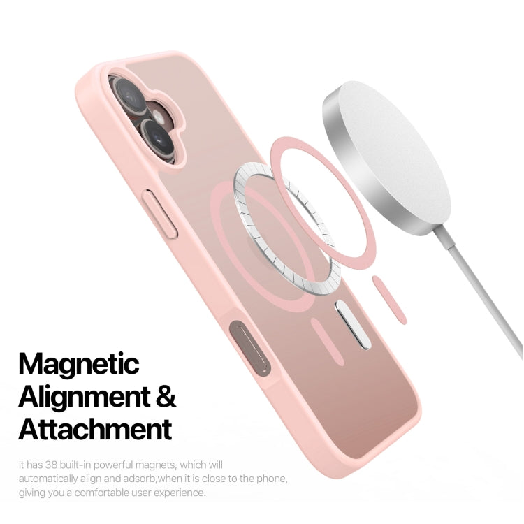 For iPhone 16 DUX DUCIS Yind Series MagSafe TPU Hybrid PC Phone Case(Light Pink) - iPhone 16 Cases by DUX DUCIS | Online Shopping South Africa | PMC Jewellery | Buy Now Pay Later Mobicred