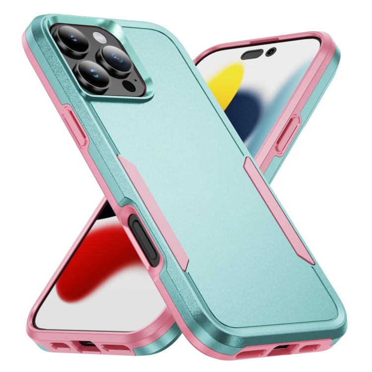 For iPhone 16 Pro Pioneer Armor Heavy Duty PC + TPU Phone Case(Green+Pink) - iPhone 16 Pro Cases by PMC Jewellery | Online Shopping South Africa | PMC Jewellery | Buy Now Pay Later Mobicred