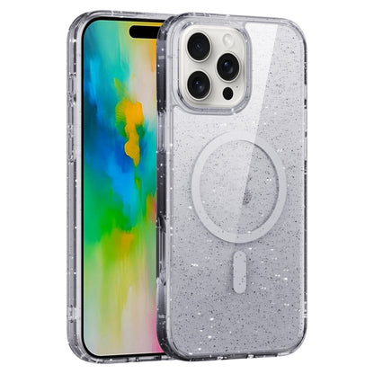 For iPhone 16 Pro Glitter Powder MagSafe Magnetic Phone Case(Transparent) - iPhone 16 Pro Cases by PMC Jewellery | Online Shopping South Africa | PMC Jewellery | Buy Now Pay Later Mobicred