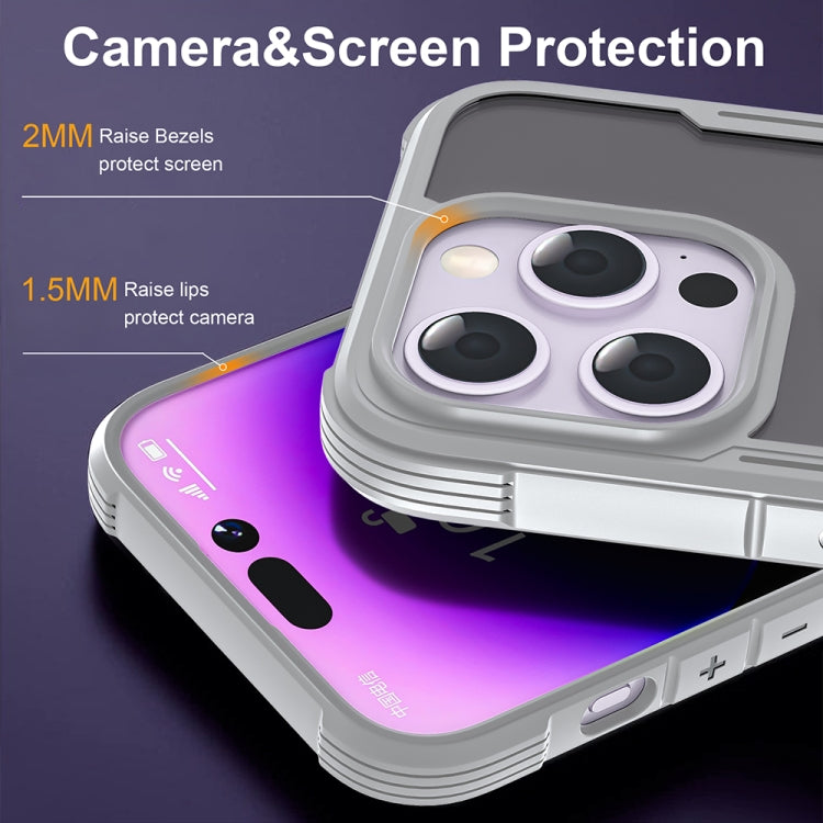 For iPhone 16 Skin Feel Frosted MagSafe Magnetic PC Hybrid TPU Phone Case(Grey) - iPhone 16 Cases by PMC Jewellery | Online Shopping South Africa | PMC Jewellery | Buy Now Pay Later Mobicred