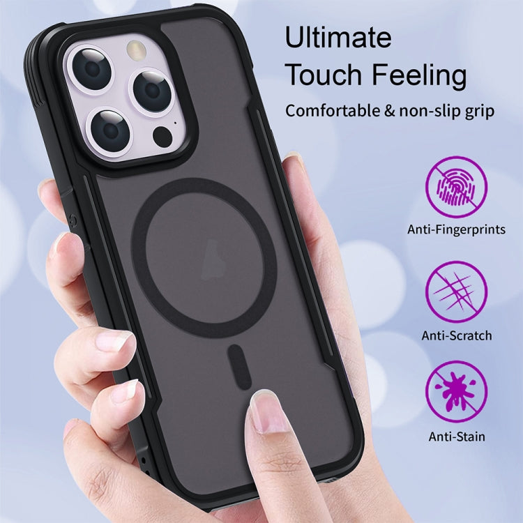 For iPhone 16 Plus Skin Feel Frosted MagSafe Magnetic PC Hybrid TPU Phone Case(Black) - iPhone 16 Plus Cases by PMC Jewellery | Online Shopping South Africa | PMC Jewellery | Buy Now Pay Later Mobicred