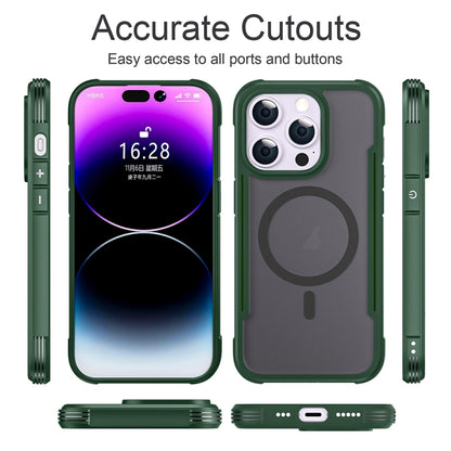 For iPhone 16 Pro Max Skin Feel Frosted MagSafe Magnetic PC Hybrid TPU Phone Case(Green) - iPhone 16 Pro Max Cases by PMC Jewellery | Online Shopping South Africa | PMC Jewellery | Buy Now Pay Later Mobicred