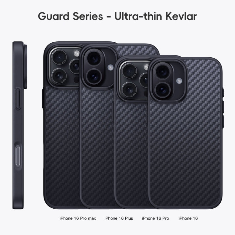 For iPhone 16 Plus Carbon Fiber Kevlar MagSafe Magnetic Phone Case(Black) - iPhone 16 Plus Cases by PMC Jewellery | Online Shopping South Africa | PMC Jewellery | Buy Now Pay Later Mobicred