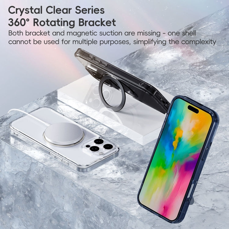 For iPhone 16 Crystal Clear MagSafe Magnetic Holder Phone Case(Transparent) - iPhone 16 Cases by PMC Jewellery | Online Shopping South Africa | PMC Jewellery | Buy Now Pay Later Mobicred