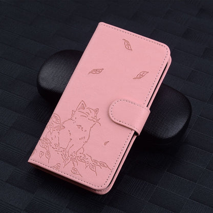 For Redmi K70 Ultra Cute Cat Embossed Leather Phone Case(Pink) - Xiaomi Cases by PMC Jewellery | Online Shopping South Africa | PMC Jewellery | Buy Now Pay Later Mobicred