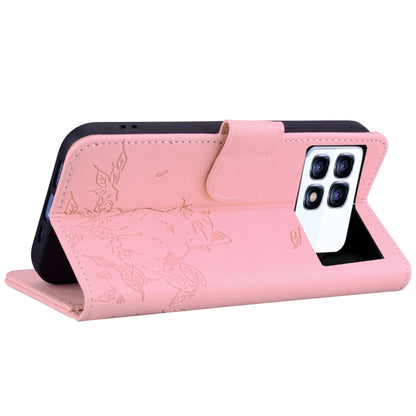 For Redmi K70 Ultra Cute Cat Embossed Leather Phone Case(Pink) - Xiaomi Cases by PMC Jewellery | Online Shopping South Africa | PMC Jewellery | Buy Now Pay Later Mobicred