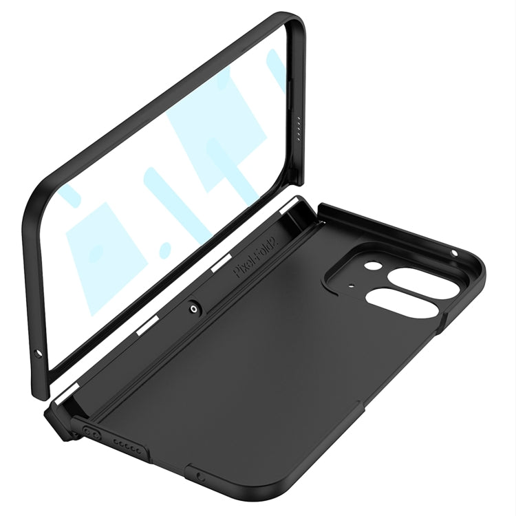 For Google Pixel 9 Pro Fold GKK Integrated Fold Hinge Card Slot Phone Case with Holder(Black) - Google Cases by GKK | Online Shopping South Africa | PMC Jewellery | Buy Now Pay Later Mobicred