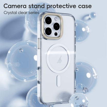 For iPhone 16 Pro Max Mirror Crystal Clear Lens Holder MagSafe Magnetic Phone Case(Transparent Black) - iPhone 16 Pro Max Cases by PMC Jewellery | Online Shopping South Africa | PMC Jewellery | Buy Now Pay Later Mobicred