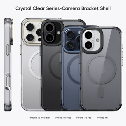 For iPhone 16 Pro Max Mirror Crystal Clear Lens Holder MagSafe Magnetic Phone Case(Transparent Black) - iPhone 16 Pro Max Cases by PMC Jewellery | Online Shopping South Africa | PMC Jewellery | Buy Now Pay Later Mobicred