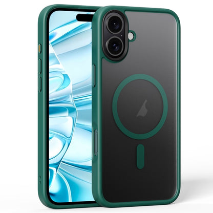 For iPhone 16 Plus Frosted MagSafe Magnetic Phone Case(Dark Green) - iPhone 16 Plus Cases by PMC Jewellery | Online Shopping South Africa | PMC Jewellery | Buy Now Pay Later Mobicred