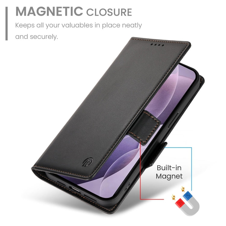 For Redmi K70 Ultra Side Buckle Magnetic Frosted Leather Phone Case(Black) - Xiaomi Cases by PMC Jewellery | Online Shopping South Africa | PMC Jewellery | Buy Now Pay Later Mobicred